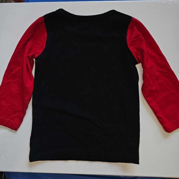 5/20 Chuyg Toddler with Red Long Sleeve "Love" black top - Picture 6 of 8